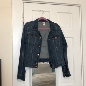 Dark Distressed Denim Jacket